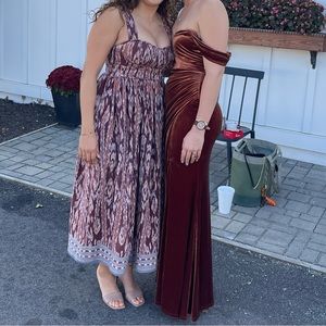 Ariel Convertible Velvet Dress Size 2 Rust